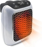 Plug-In Space Heater with Ceramic Element and Digital Thermostat, 800W Compact Wall Unit Zanny Home