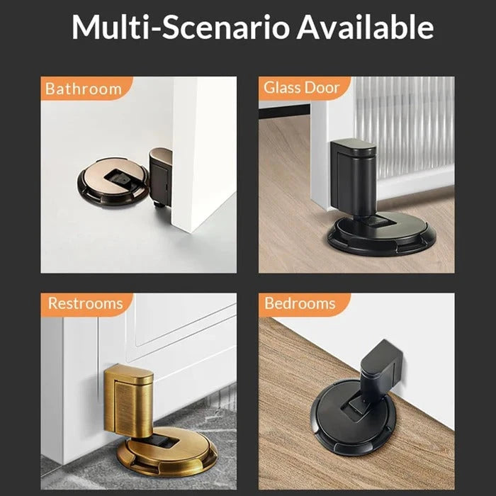 Adjustable Door Stopper with Screw or Adhesive Mount and Secure Hold for 0.98in Gap Zanny Home