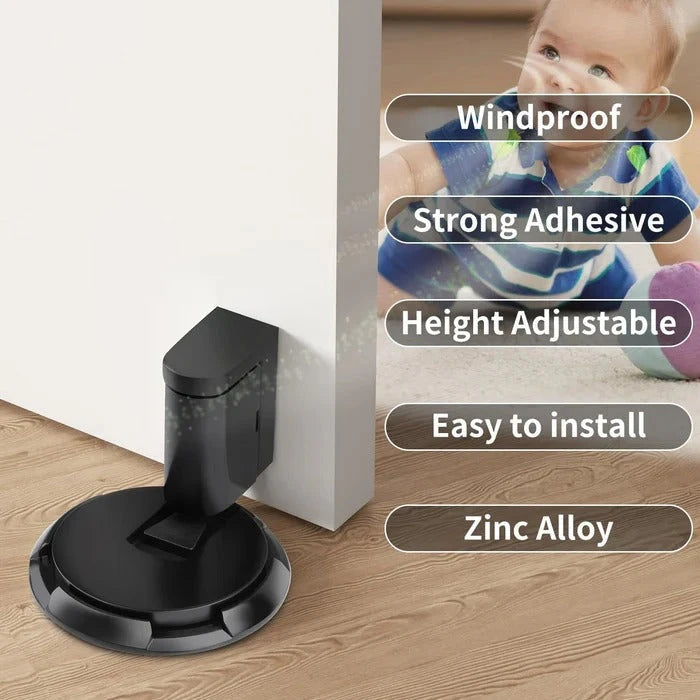 Adjustable Door Stopper with Screw or Adhesive Mount and Secure Hold for 0.98in Gap Zanny Home