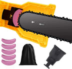 Chainsaw Sharpener with Guided Jig and Fast Press Sharpening for 14-20in Two-Hole Bars Zanny Home