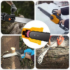 Chainsaw Sharpener with Guided Jig and Fast Press Sharpening for 14-20in Two-Hole Bars Zanny Home