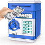 Electronic Piggy Bank with Motorized Bill Intake and Dual-Lock Security, Voice Prompts Zanny Home