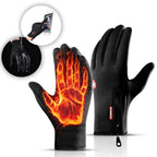 Touchscreen Winter Gloves with Fleece Lining and Zippered Elastic Cuff, Anti-Slip Palm Zanny Home