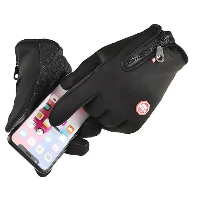 Touchscreen Winter Gloves with Fleece Lining and Zippered Elastic Cuff, Anti-Slip Palm Zanny Home