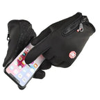 Touchscreen Winter Gloves with Fleece Lining and Zippered Elastic Cuff, Anti-Slip Palm Zanny Home