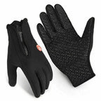 Touchscreen Winter Gloves with Fleece Lining and Zippered Elastic Cuff, Anti-Slip Palm Zanny Home