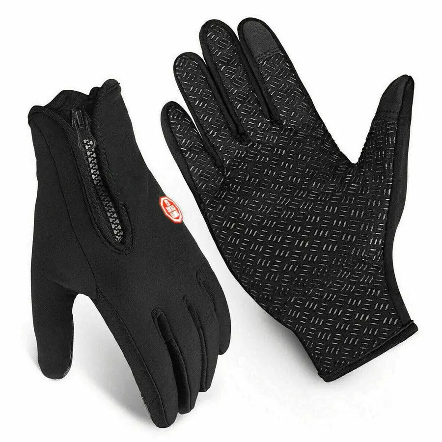Touchscreen Winter Gloves with Fleece Lining and Zippered Elastic Cuff, Anti-Slip Palm Zanny Home