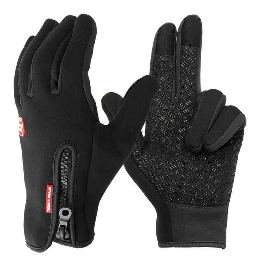 Touchscreen Winter Gloves with Fleece Lining and Zippered Elastic Cuff, Anti-Slip Palm Zanny Home