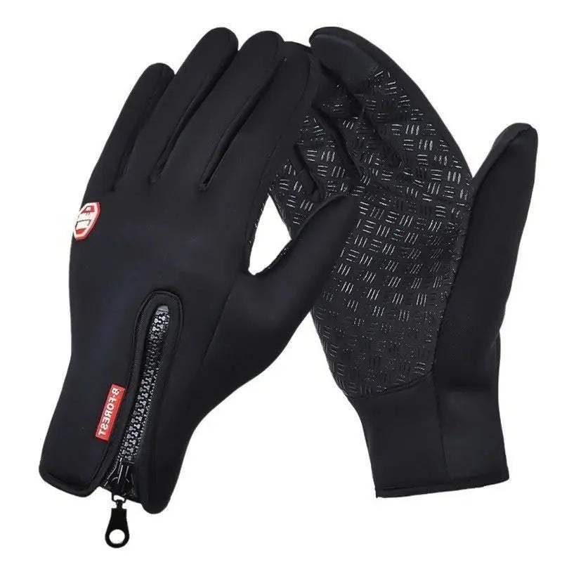 Touchscreen Winter Gloves with Fleece Lining and Zippered Elastic Cuff, Anti-Slip Palm Zanny Home
