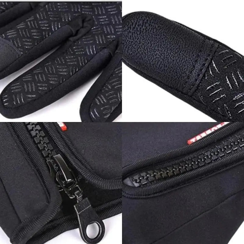 Touchscreen Winter Gloves with Fleece Lining and Zippered Elastic Cuff, Anti-Slip Palm Zanny Home