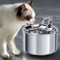 Cat Water Fountain with Stainless Steel Basin and Motion Sensor, 2.1 Quart Capacity Zanny Home
