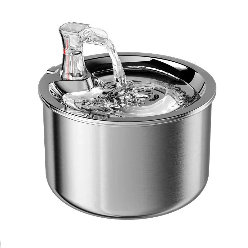 Cat Water Fountain with Stainless Steel Basin and Motion Sensor, 2.1 Quart Capacity Zanny Home