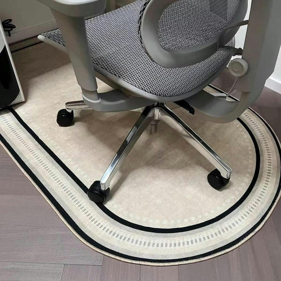 Office Chair Mat for Hardwood and Tile with Short-Pile Velour, Non-Slip Backing Zanny Home