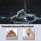 Nose Hair Trimmer with Stainless Steel Body and Rounded Safety Blades, Manual Twist Zanny Home