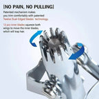 Nose Hair Trimmer with Stainless Steel Body and Rounded Safety Blades, Manual Twist Zanny Home