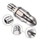 Sewer Jetter Nozzle with Stainless Steel Pointed Tip and Precision Jet for Pipe Cleaning Zanny Home