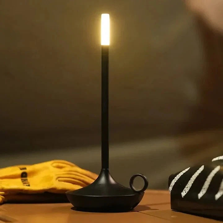 Rechargeable Table Lamp with Touch Dimming and Warm White LED, Portable 12-Hour Battery Zanny Home