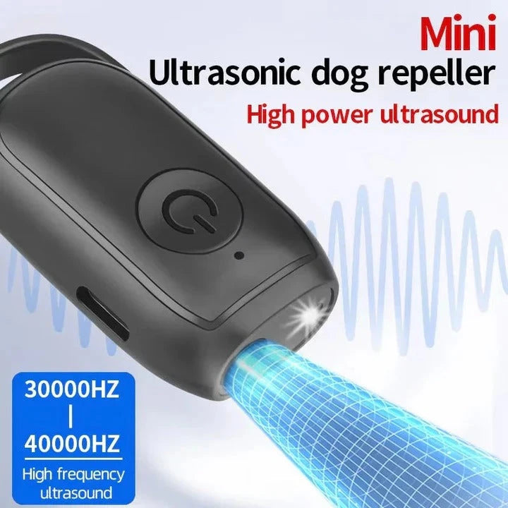 Ultrasonic Dog Deterrent with One-Button Control and Compact Design, Battery Powered Zanny Home