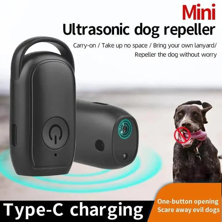 Ultrasonic Dog Deterrent with One-Button Control and Compact Design, Battery Powered Zanny Home