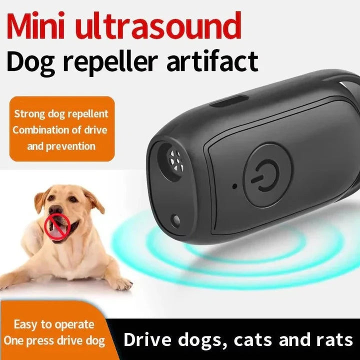 Ultrasonic Dog Deterrent with One-Button Control and Compact Design, Battery Powered Zanny Home
