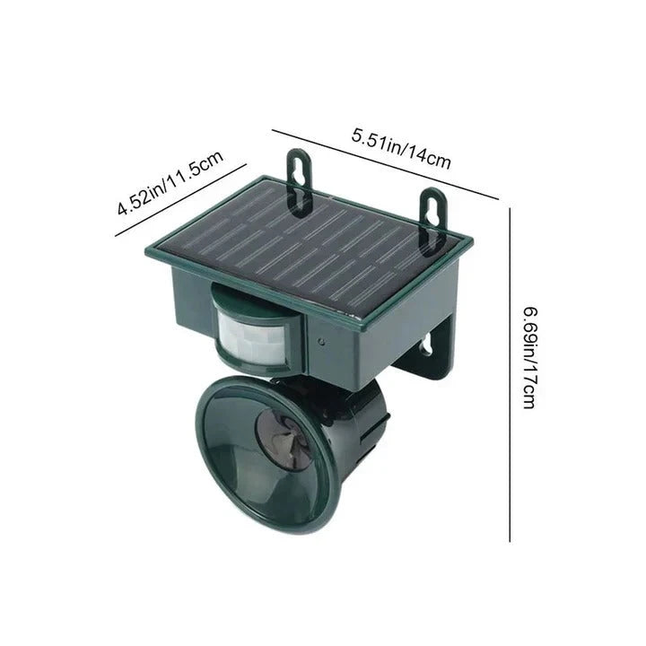 Motion Sensor Bird Repellent with Adjustable Sensitivity and Sound, Weatherproof Zanny Home