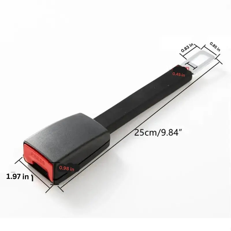 Seat Belt Extender with Rigid Stem and Upright Receiver for Most Vehicles, 11-Inch Length Zanny Home