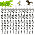 Reflective Spiral Bird Deterrent with Hanging Rope and Wind-Driven Rotation, 12/24 Pack Zanny Home