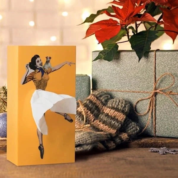 Skirt-Style Tissue Box Cover with Weighted Base and Color-Change Tissues, Durable Plastic Zanny Home
