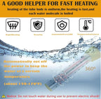 Electric Immersion Heater with Fast Heat and Insulated Handle, Compact Travel Design Zanny Home