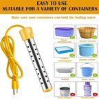 Electric Immersion Heater with Fast Heat and Insulated Handle, Compact Travel Design Zanny Home