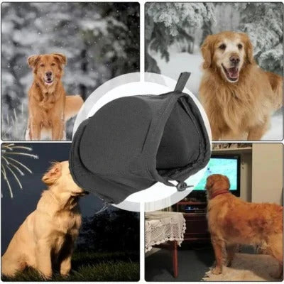 Dog Ear Muffs with Sound-Dampening Lining and Adjustable Cord, Lightweight Warm Fit Zanny Home