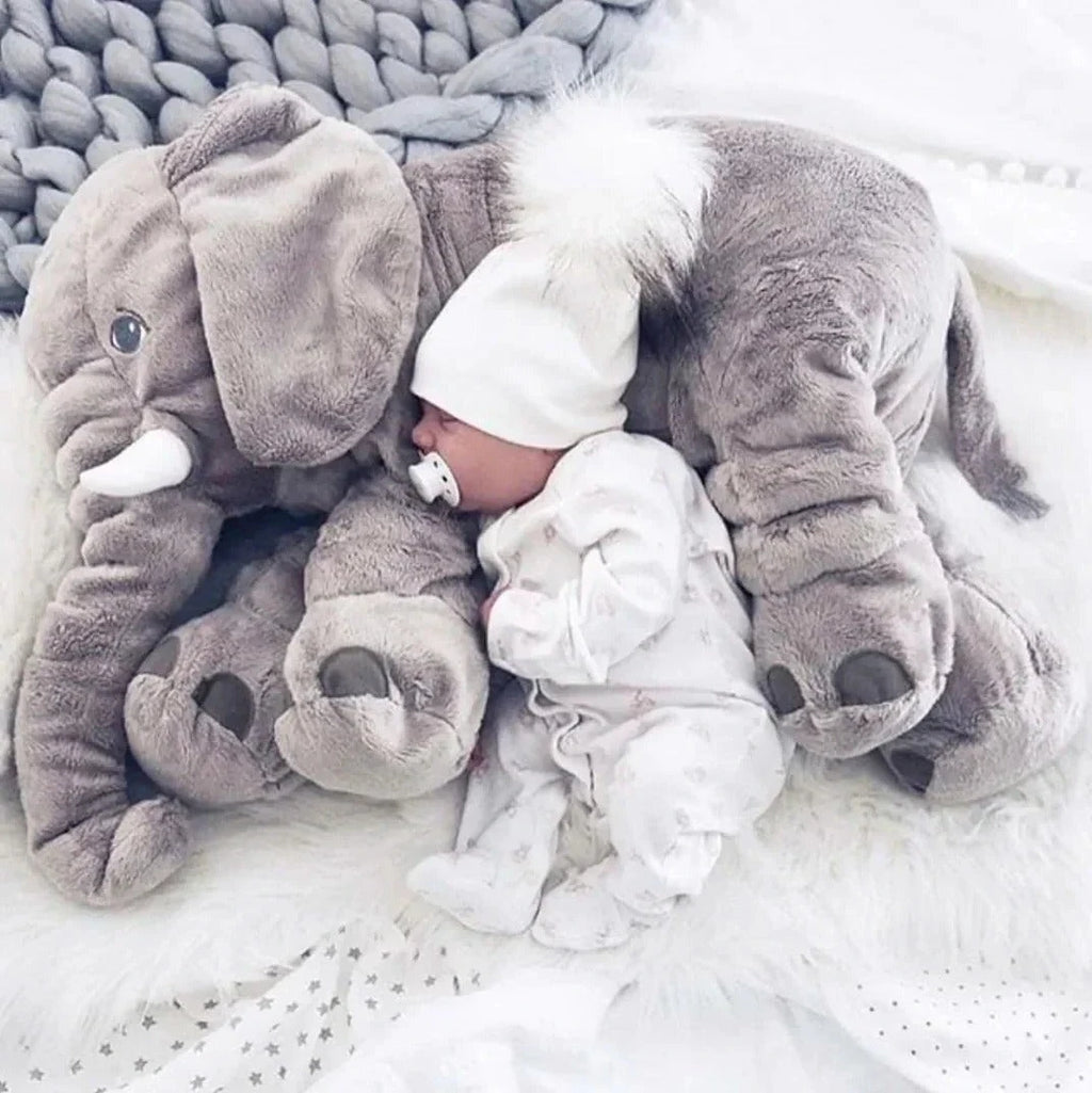 Baby Elephant Pillow with Ultra-Soft Plush and Generous Rounded Shape, Pastel Sizes Zanny Home