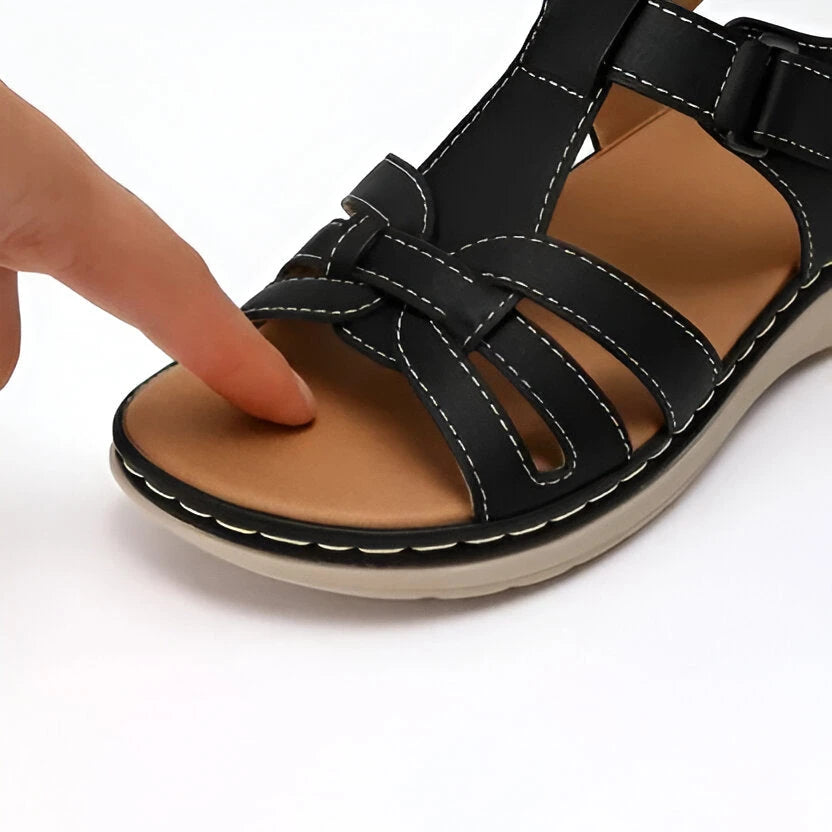 Women's Comfort Sandals with Contoured Footbed and Adjustable Straps, Shock-Absorbing Sole Zanny Home
