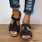 Women's Comfort Sandals with Contoured Footbed and Adjustable Straps, Shock-Absorbing Sole Zanny Home