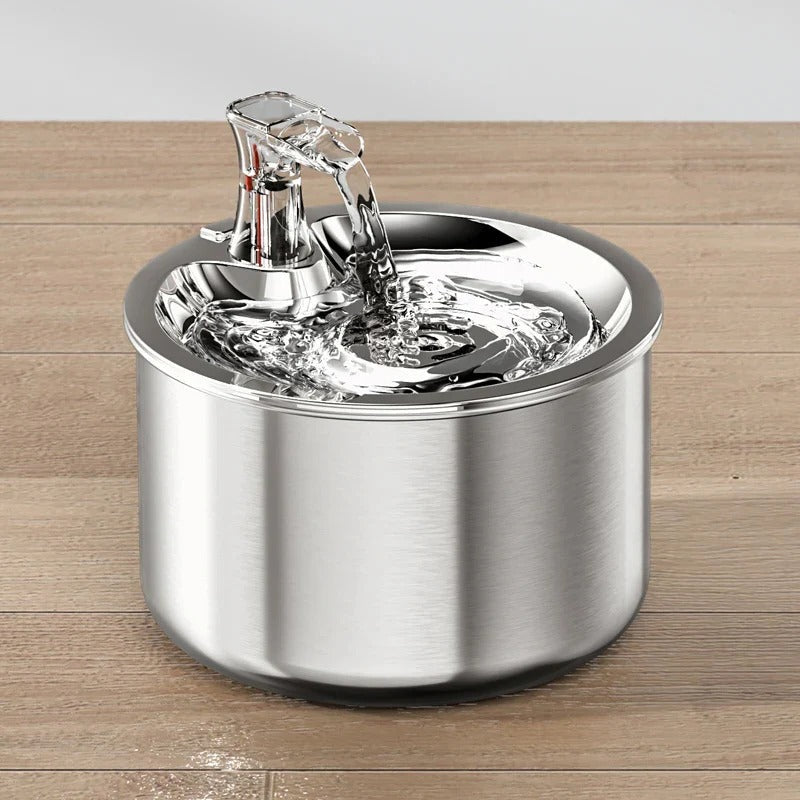 Cat Water Fountain with Stainless Steel Basin and Motion Sensor, 2.1 Quart Capacity Zanny Home