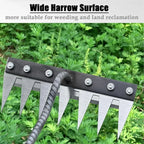 Handheld Weeding Rake with Carbon Steel Tines and Comfort Grip, Attaches to Handle Zanny Home