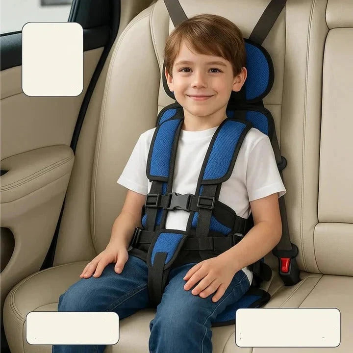 Travel Car Seat with Integrated 5-Point Harness and Foldable Design, for Kids 1-14 Years Zanny Home