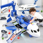 Airplane Playset with Lights, Sound and Friction Vehicles, Extra-Large Play Area Zanny Home