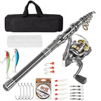 Telescopic Fishing Rod with Carbon Fiber Blank and Spinning Reel, 1.8m Travel Kit Zanny Home