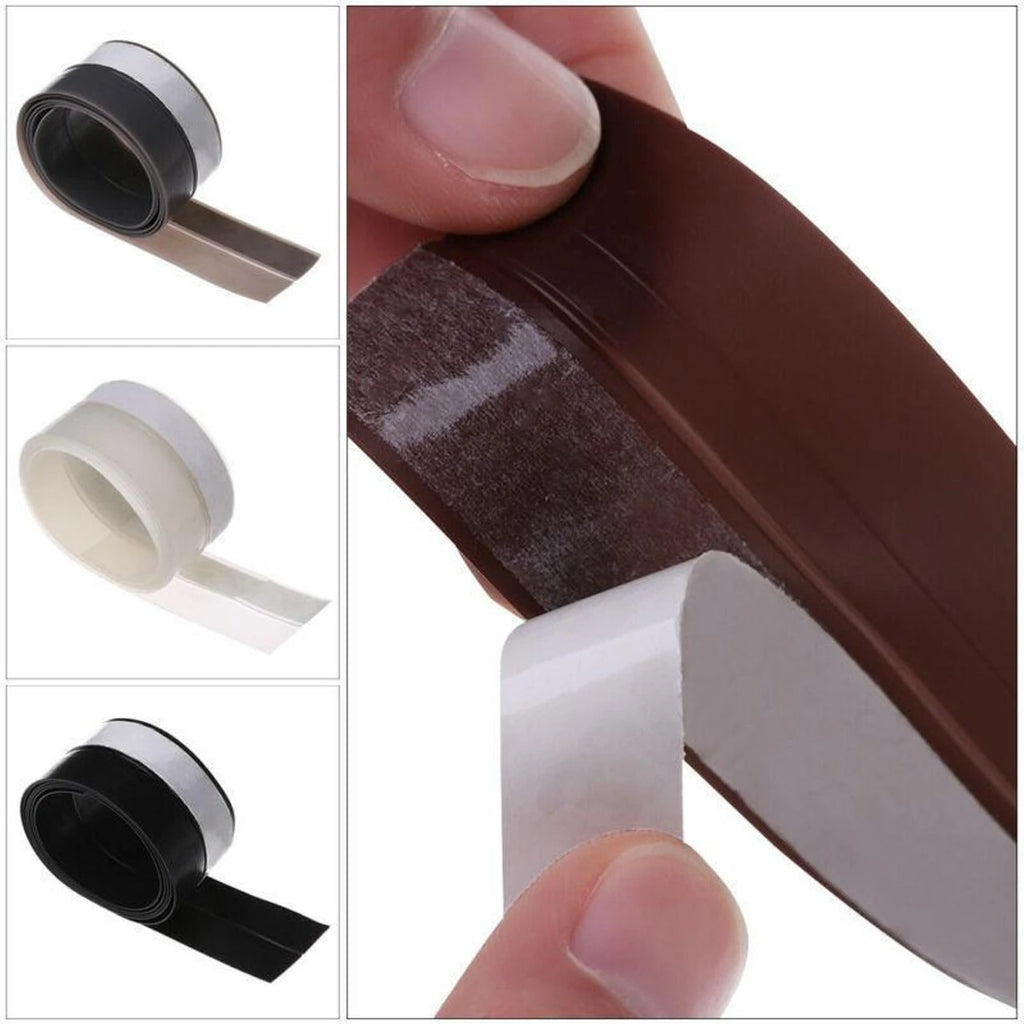 Door Draft Stopper Strip with Peel-Stick Adhesive and Flexible Transparent Polymer, 5m Zanny Home