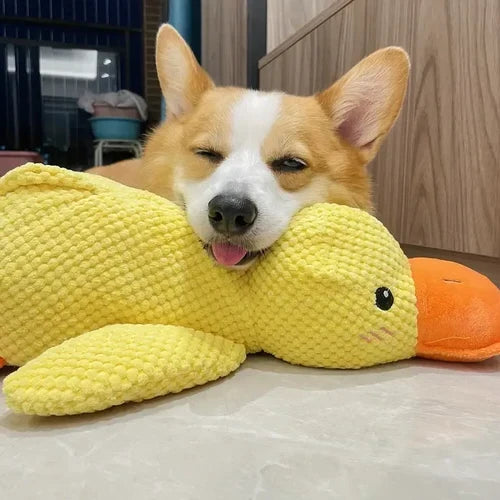 Plush Duck Dog Toy with Deep Quack Sound and Reinforced Stitching, Machine Washable Zanny Home