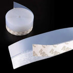 Door Draft Stopper Strip with Peel-Stick Adhesive and Flexible Transparent Polymer, 5m Zanny Home