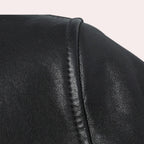Men's Faux Leather Jacket with Front Zipper and Soft Lining, Classic Cut Zanny Home