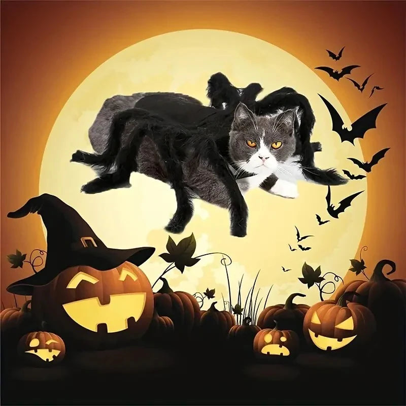 Spider Pet Costume with Attached Sculpted Legs and Adjustable Straps, Padded Comfort Zanny Home