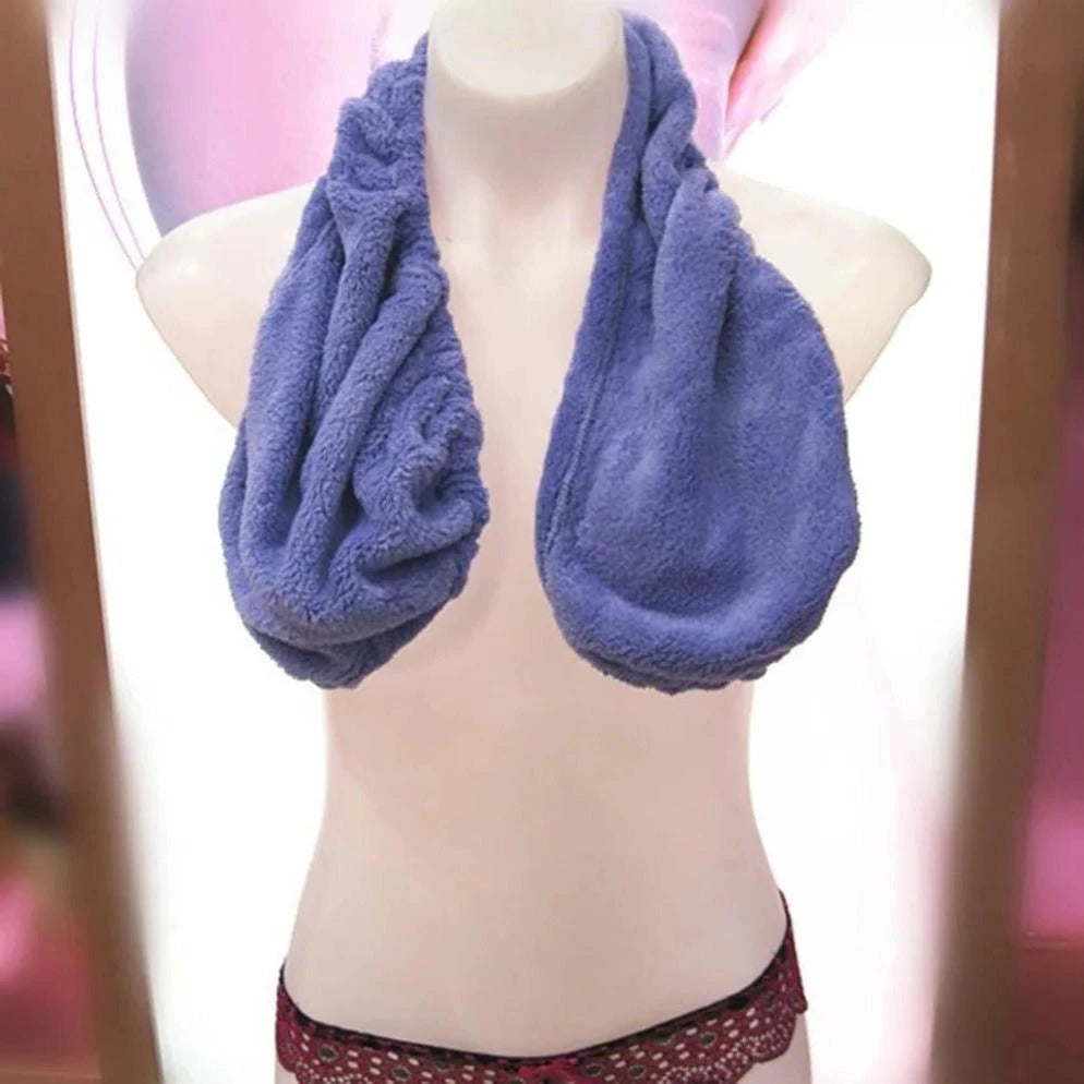 Terry Towel Bra with Moisture-Wicking Fabric and Adjustable Rear Cord, Backless Support Zanny Home