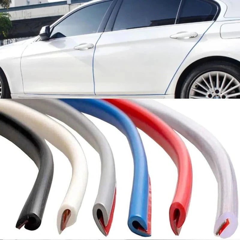 Door Edge Protector Strip with U-Shaped Fit and Weather-Resistant Polymer, 16.4 Ft Zanny Home
