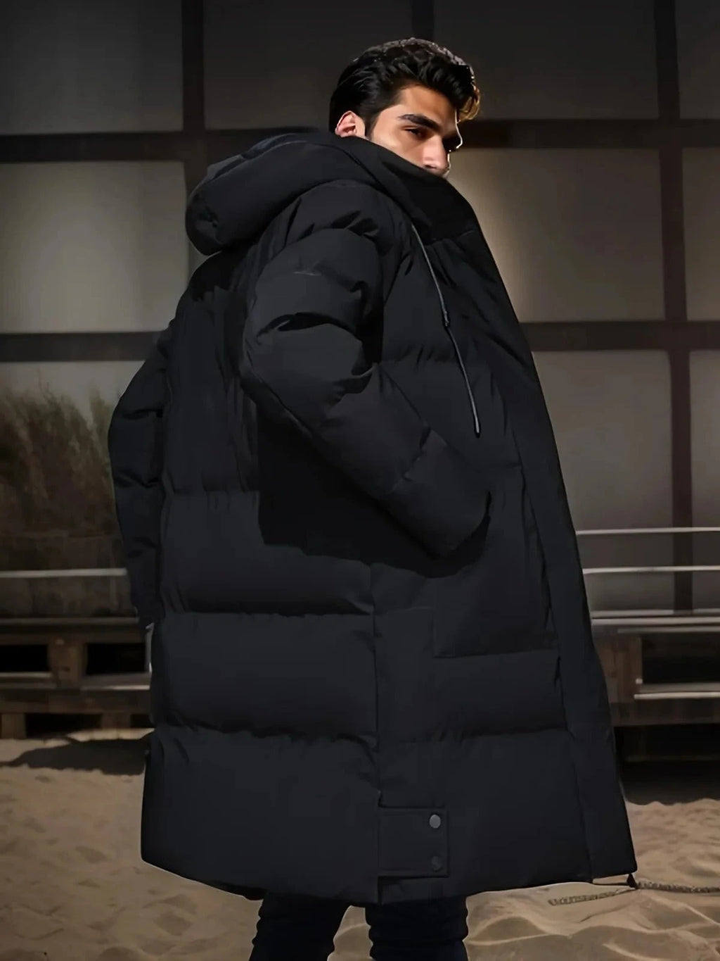Men's Winter Jacket with Water-Repellent Shell and High-Loft Insulation, Adjustable Hood Zanny Home
