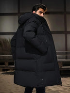 Men's Winter Jacket with Water-Repellent Shell and High-Loft Insulation, Adjustable Hood Zanny Home
