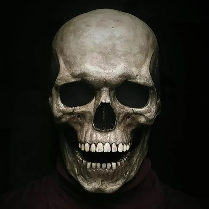 Realistic Skull Mask with Movable Jaw and Full Head Latex Fit, Lifelike Detail Zanny Home