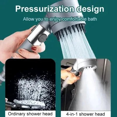 Water-Saving Shower Head with Microhole Pressure Boost and 9-Layer Filter, Push Button Zanny Home